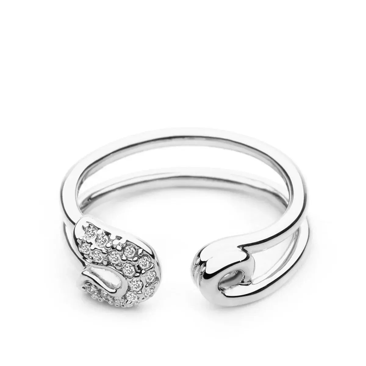 Zircon Double Band Open Ring Simply Love