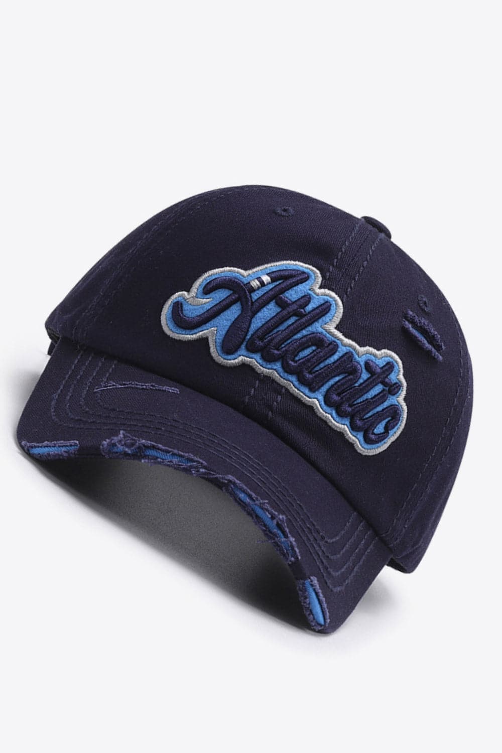 ATLANTIC Graphic Distressed Baseball Cap.