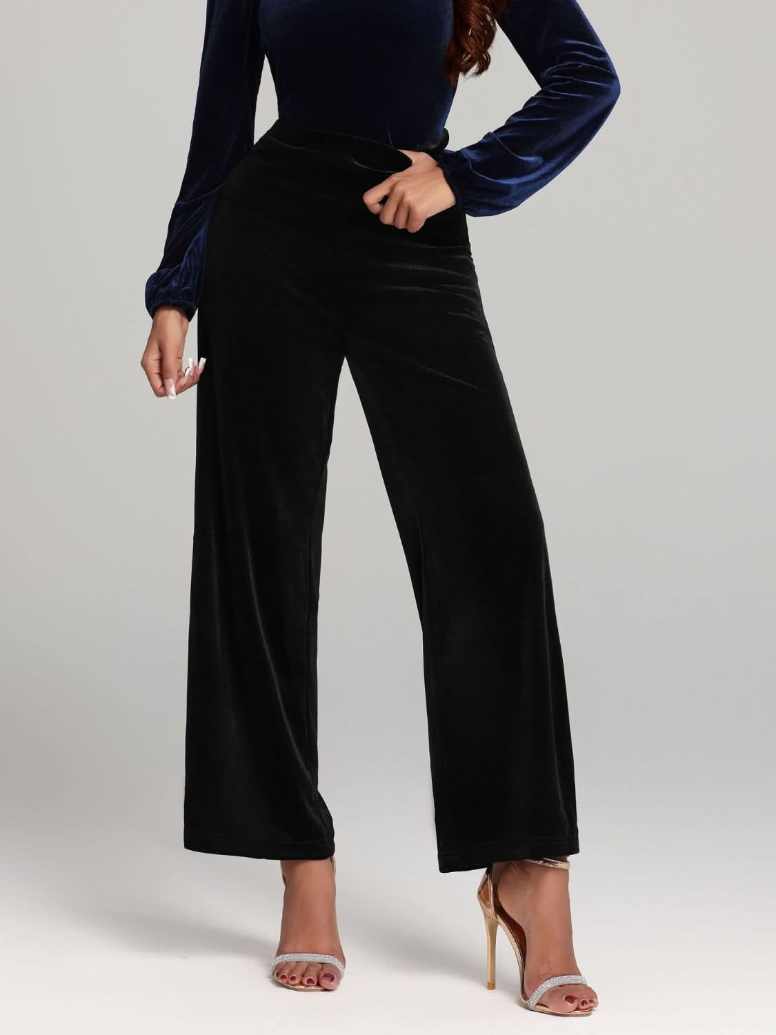 Chic High Rise Wide-Leg Trousers