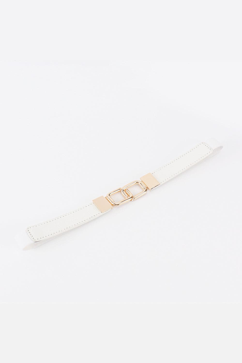 Geometric Double Buckle Elastic Belt.