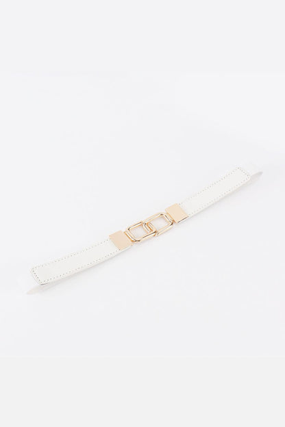 Geometric Double Buckle Elastic Belt.