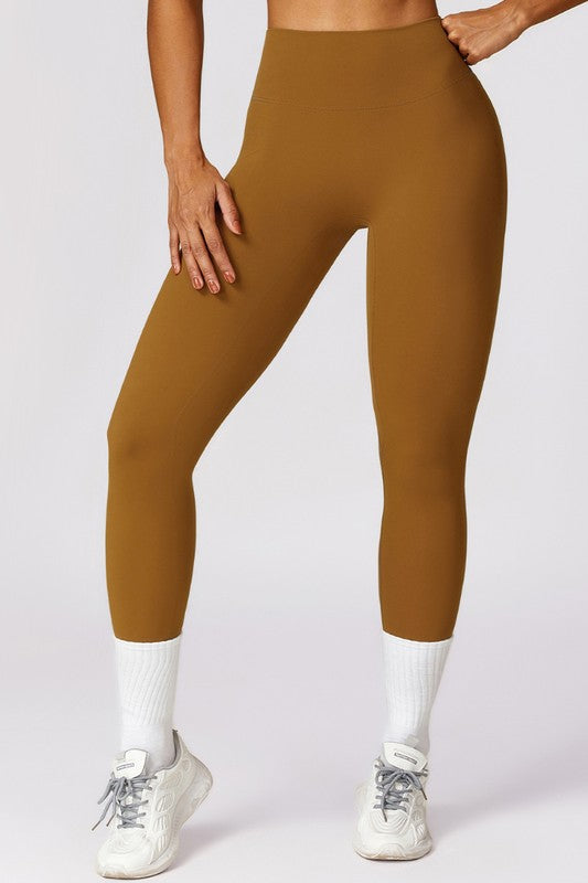 High Waisted Hip Lifting Athletic Leggings In Brown And Turquoise For Sculpted Curves And Comfort Coco’s Tee Boutique