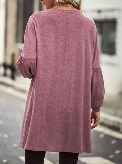 Open Front Long Sleeve Cardigan.