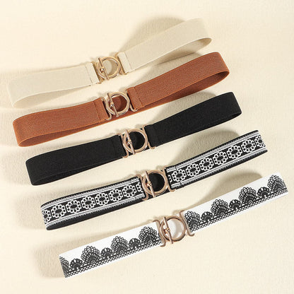 Toggle Clasp Elastic Belt.