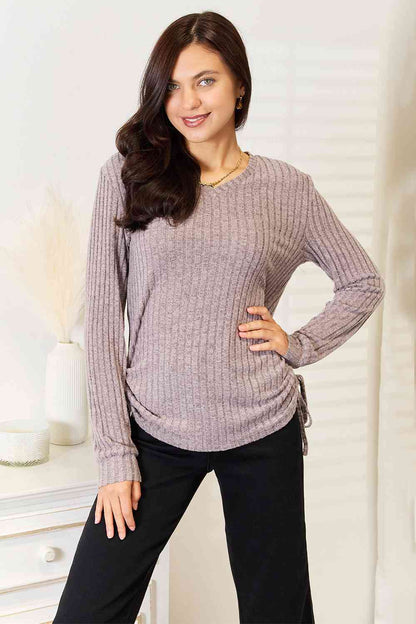 Double Take: Ribbed Long Sleeve Tee