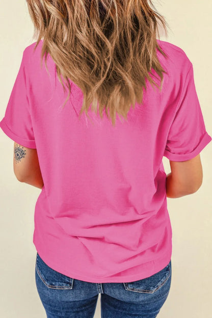 Graphic Round Neck Short Sleeve T-Shirt