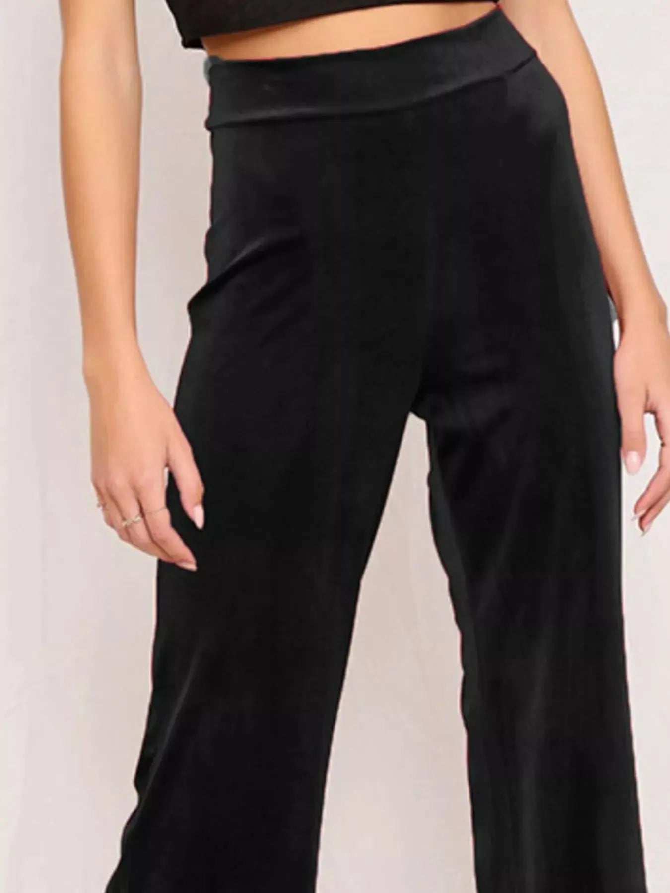 Full Size Velvet Wide Leg Pants Plus Size Simply Love