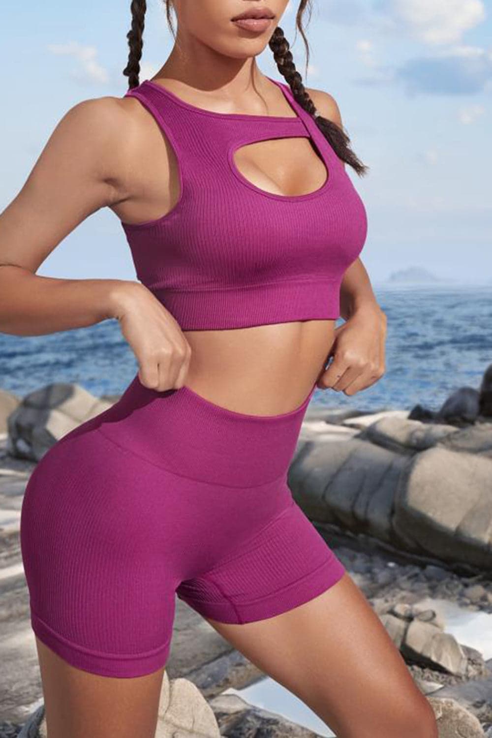 Cutout Two-Piece Sports Set.