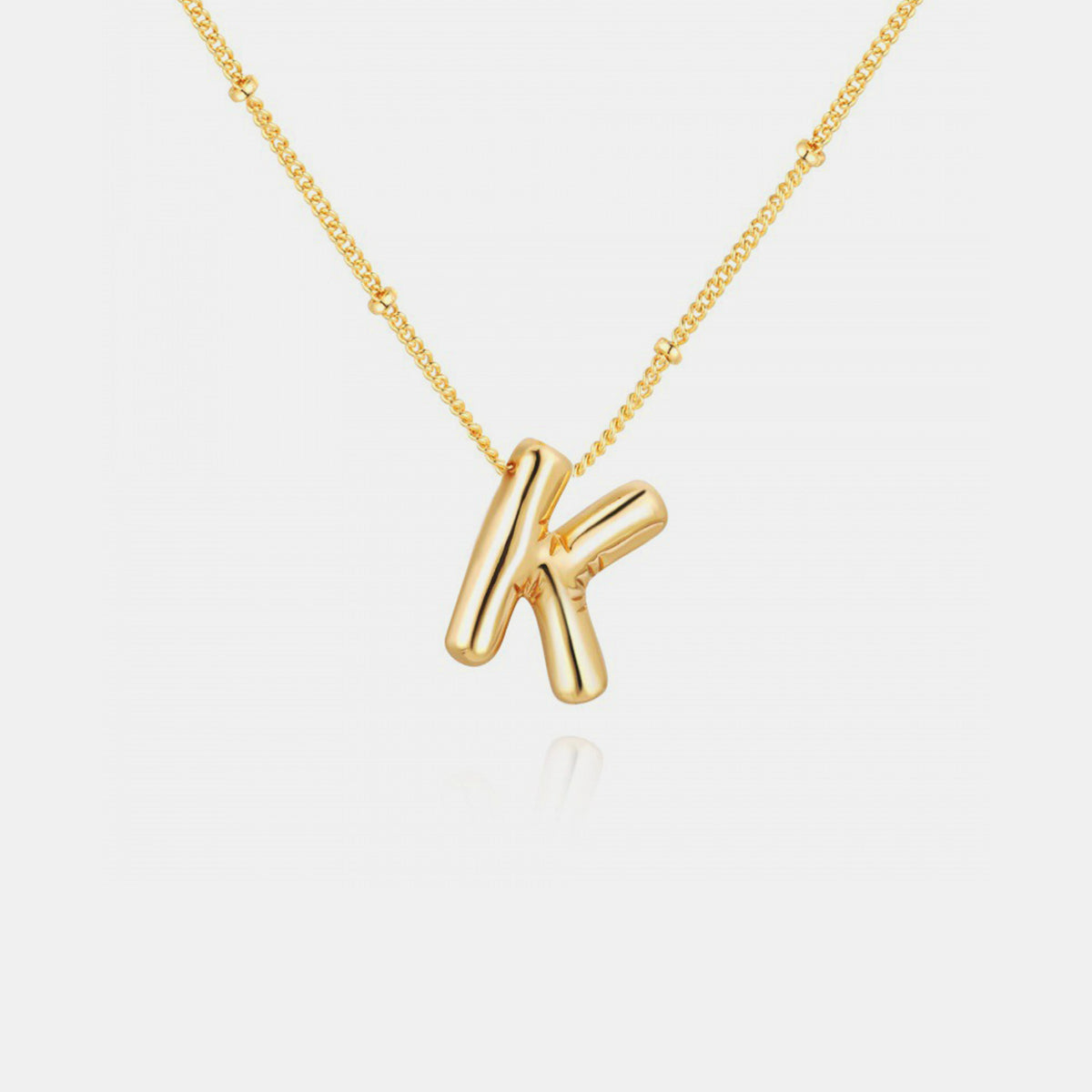 Golden Glow Bubble Initial Necklace – Make Your Statement Shine! Coco’s Tee Boutique