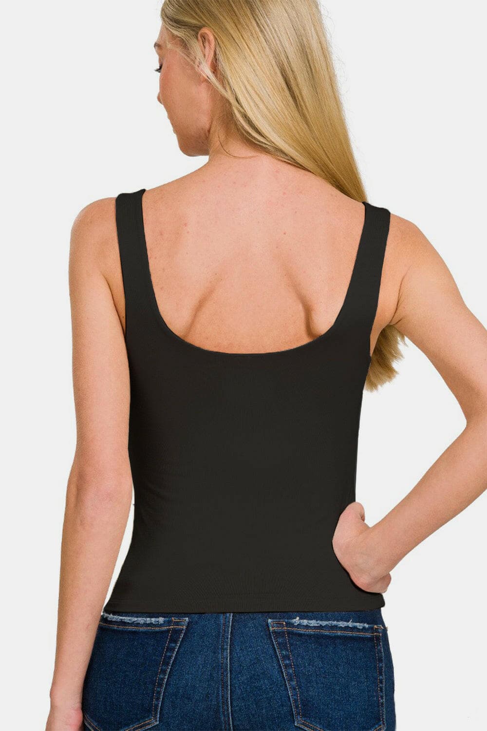 Zenana Double Layer Round Neck Tank.