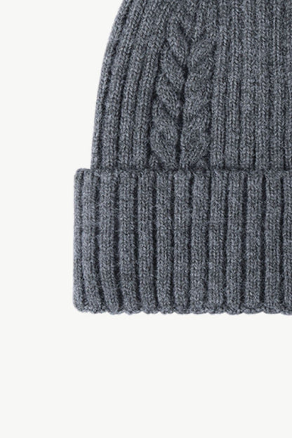 Cable-Knit Cuff Beanie.