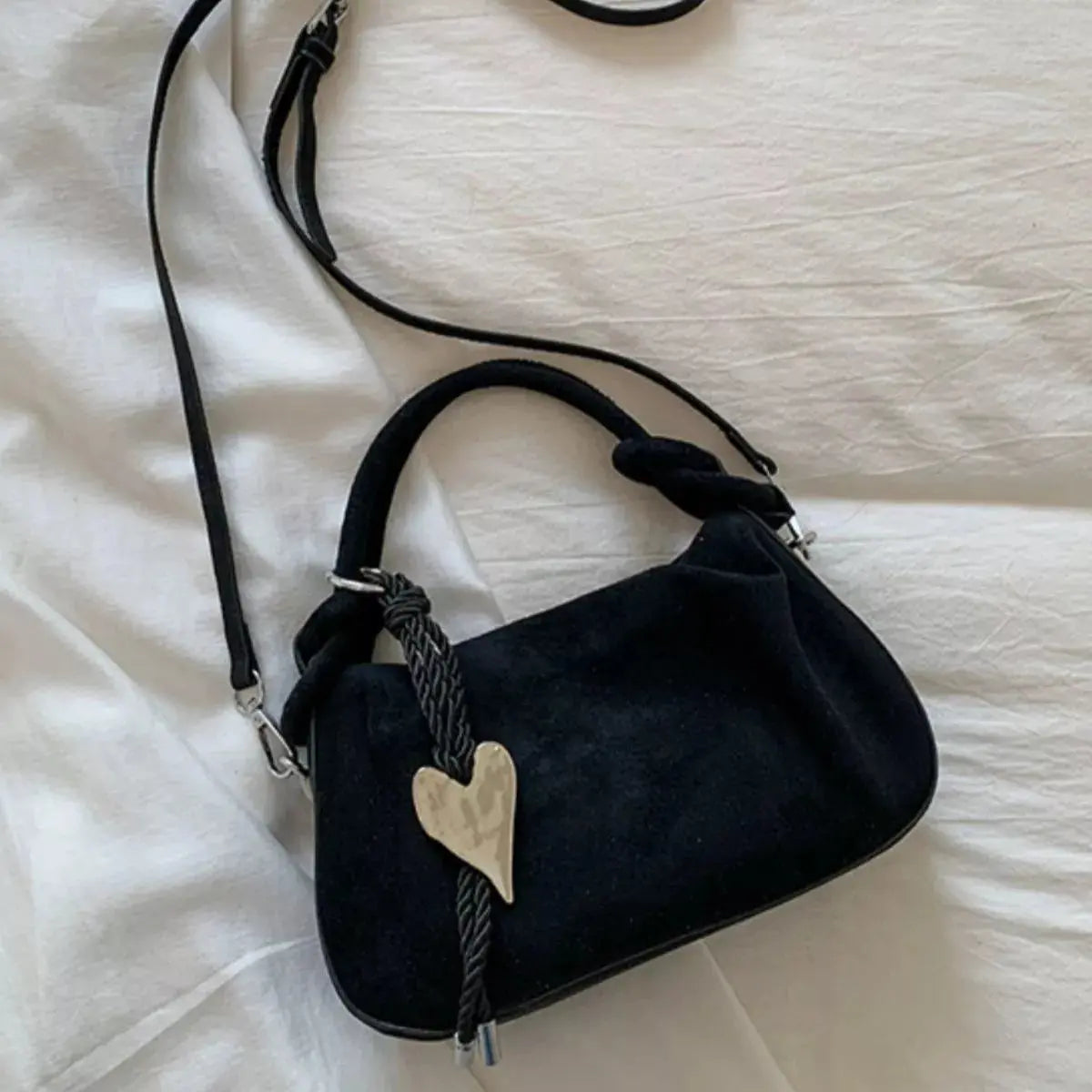 Suede Mini Crossbody Bag with Adjustable Strap Simply Love