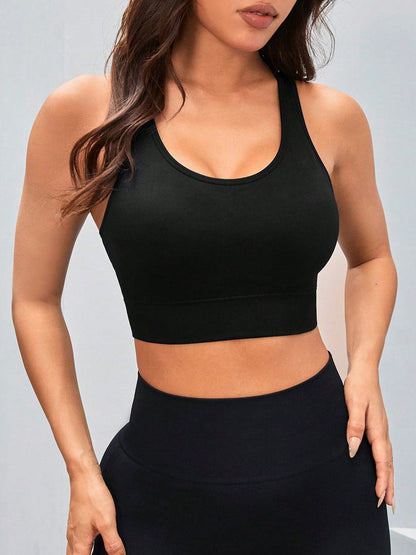 Cutout Racerback Scoop Neck Active Tank.