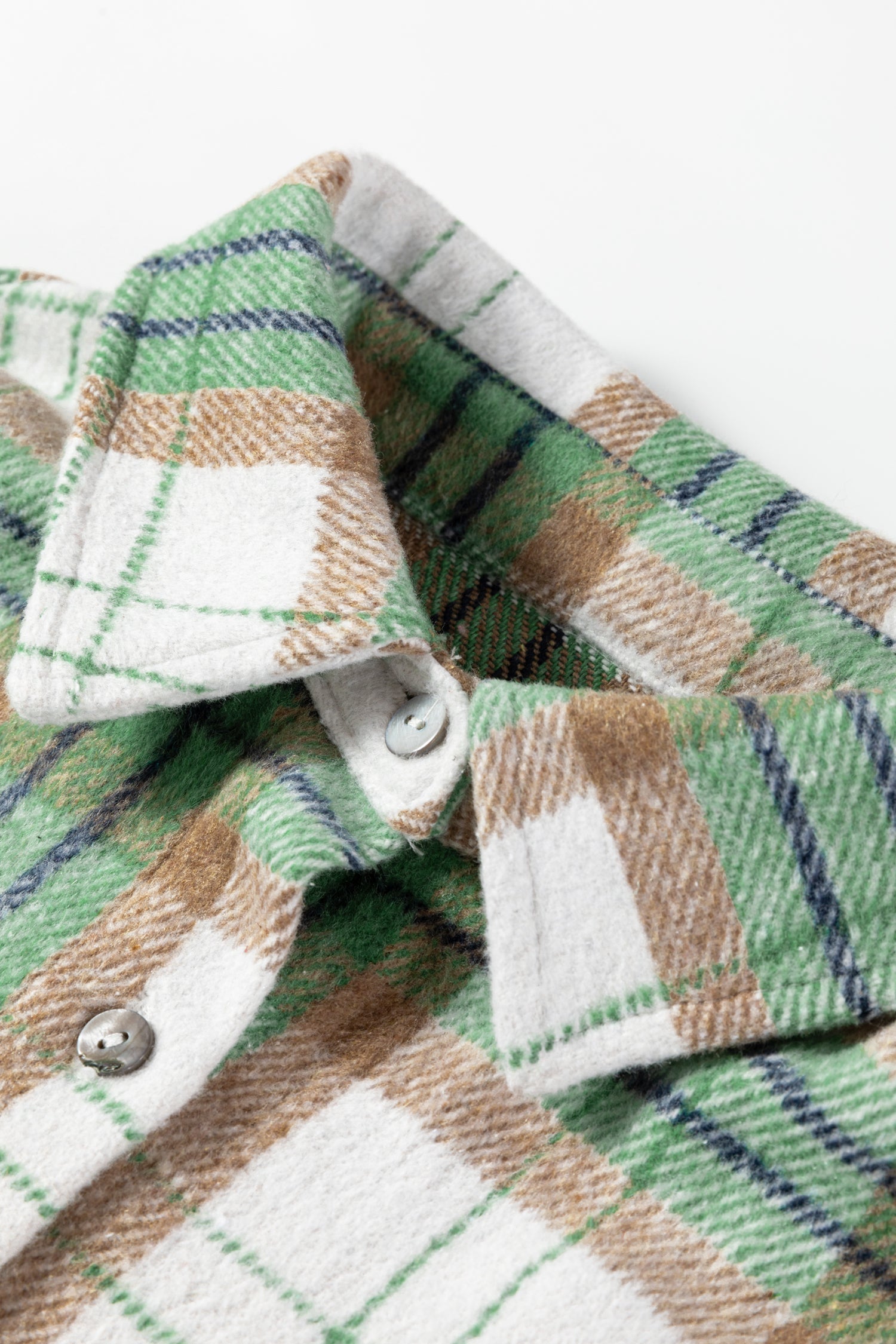 Khaki Christmas Plaid Flannel Shacket Casual Outerwear Dear-Lover Dropshipping
