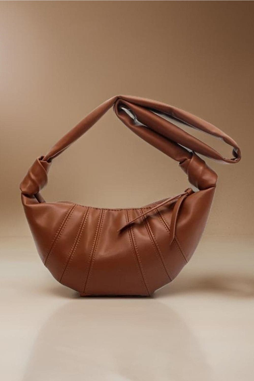 Zenana Vegan Leather Croissant Crossbody Bag.