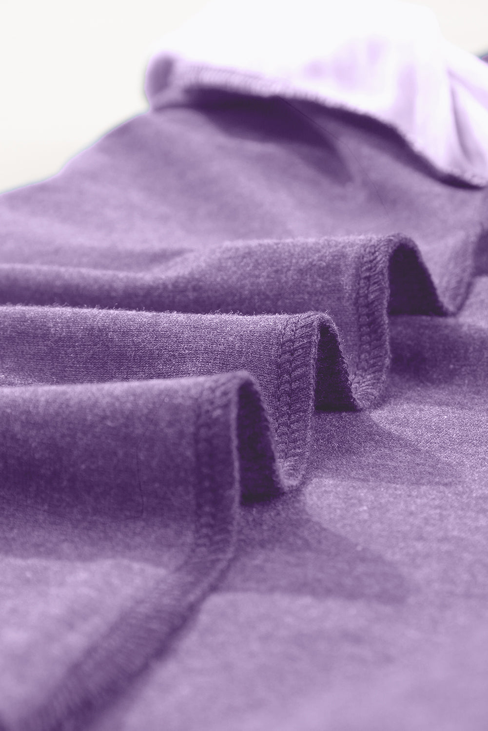 Tillandsia Purple Contrast Striped Raglan Long Sleeve Top