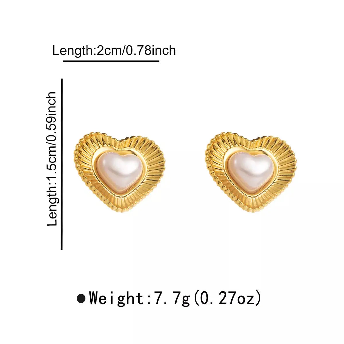18K Gold-Plated Stud Earrings Simply Love