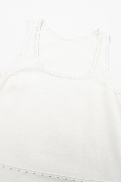 Square Neck Wide Strap Sweater Tank