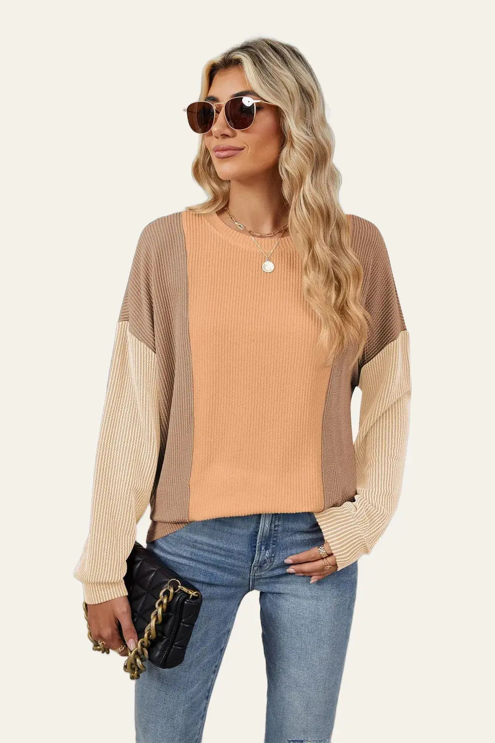 Double Take: Textured Long Sleeve Tee - Love Salve