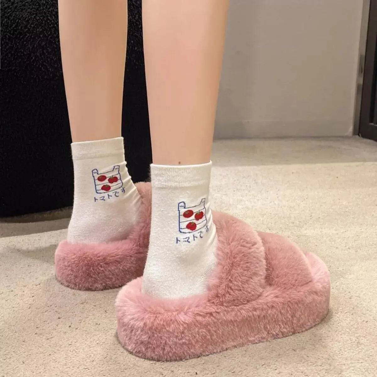 Fuzzy Open Toe Slippers Simply Love