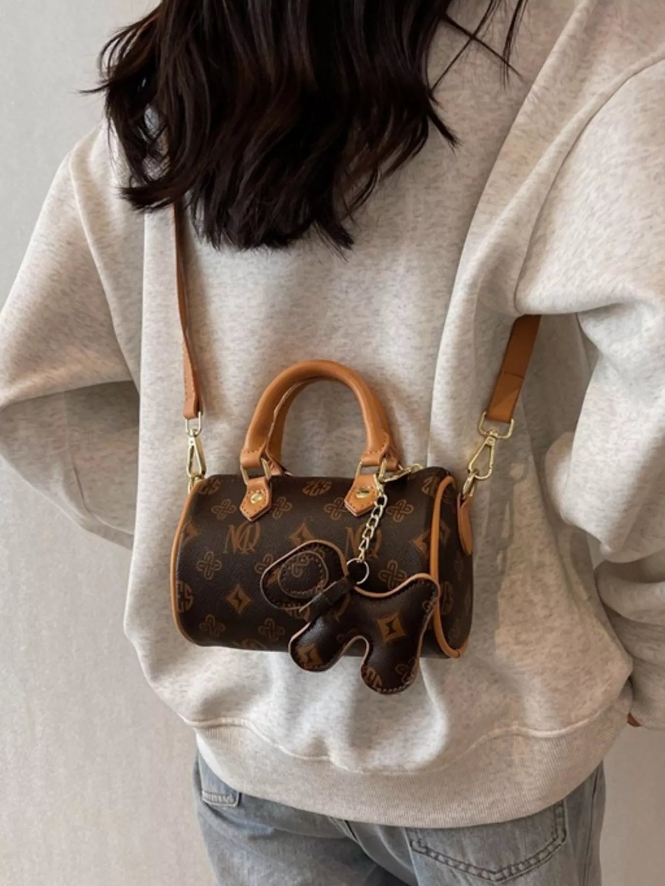 Barrel Crossbody Bag with Charm Simply Love