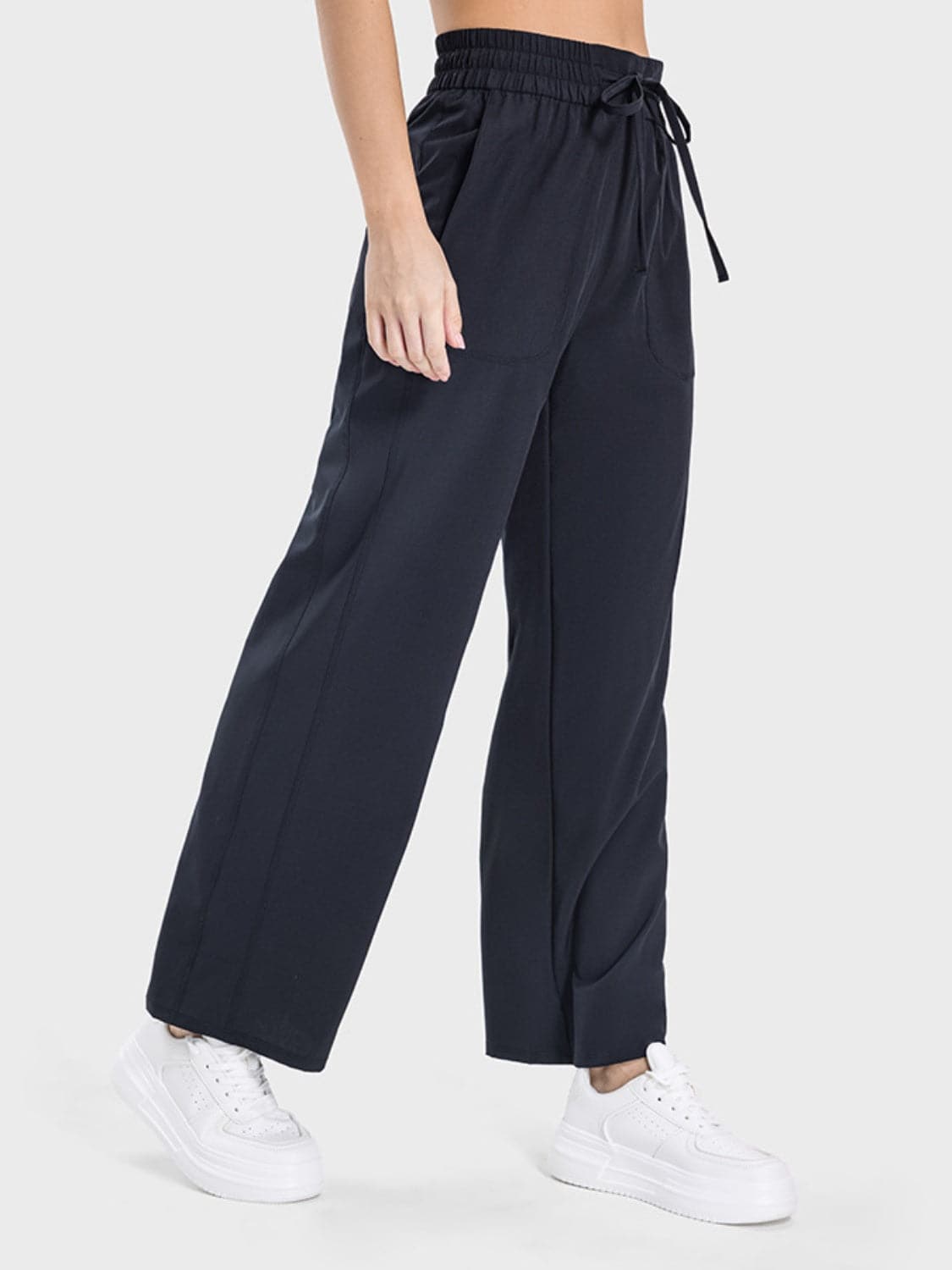 Drawstring Pocketed Active Pants.