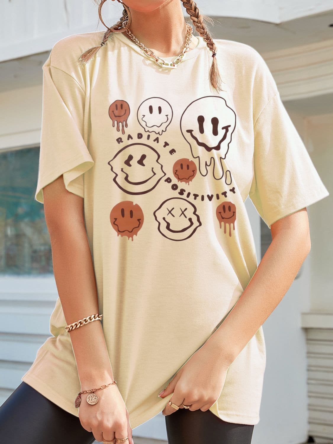 Graphic Cotton Tee - Round Neck