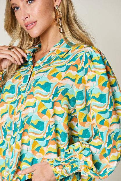 Double Take: Smocked Blouse, Long Sleeve