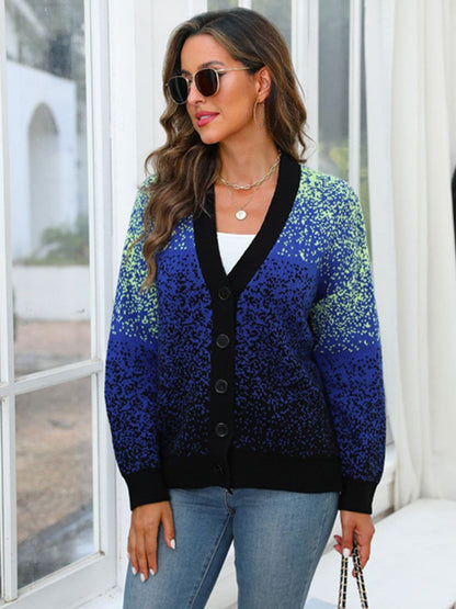 Chic button-up cardigan with long sleeves