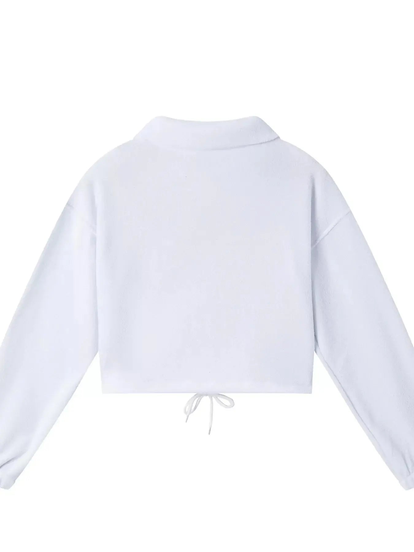 White Fleece Quarter Zip Sweatshirt And Pants Set Two Piece Loungewear Simply Love
