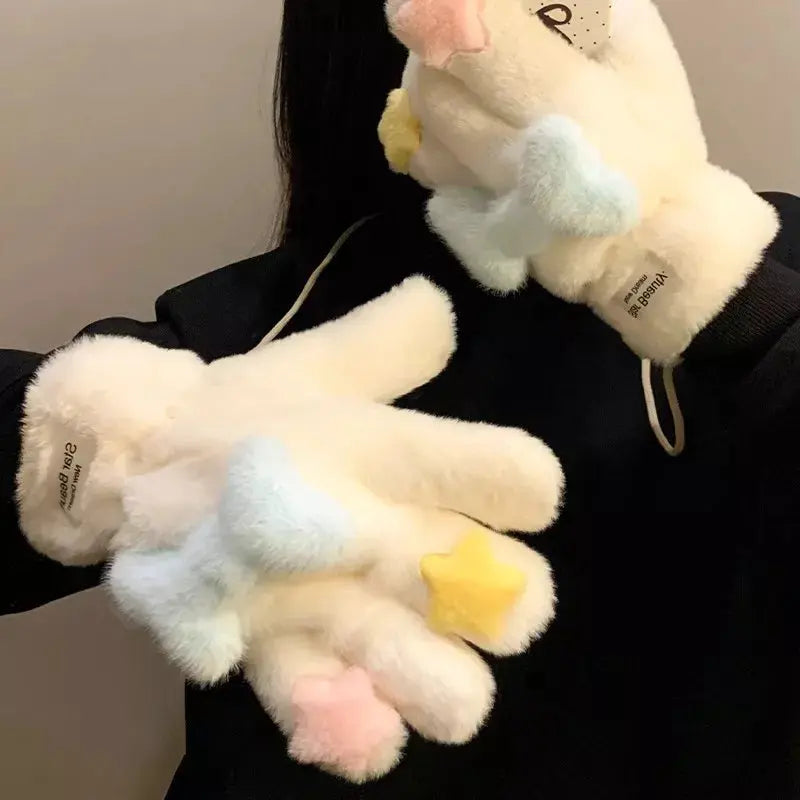 Star Plush Winter Gloves Simply Love