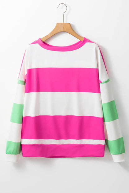 Colorful block long sleeve tee