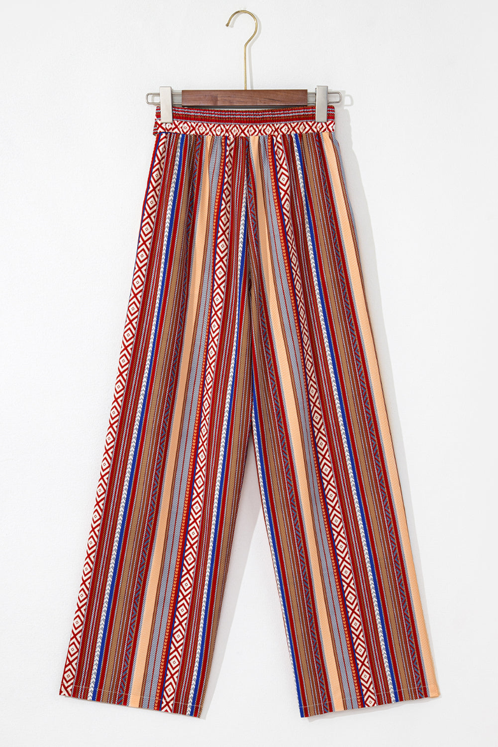 Bohemian red wide leg pants