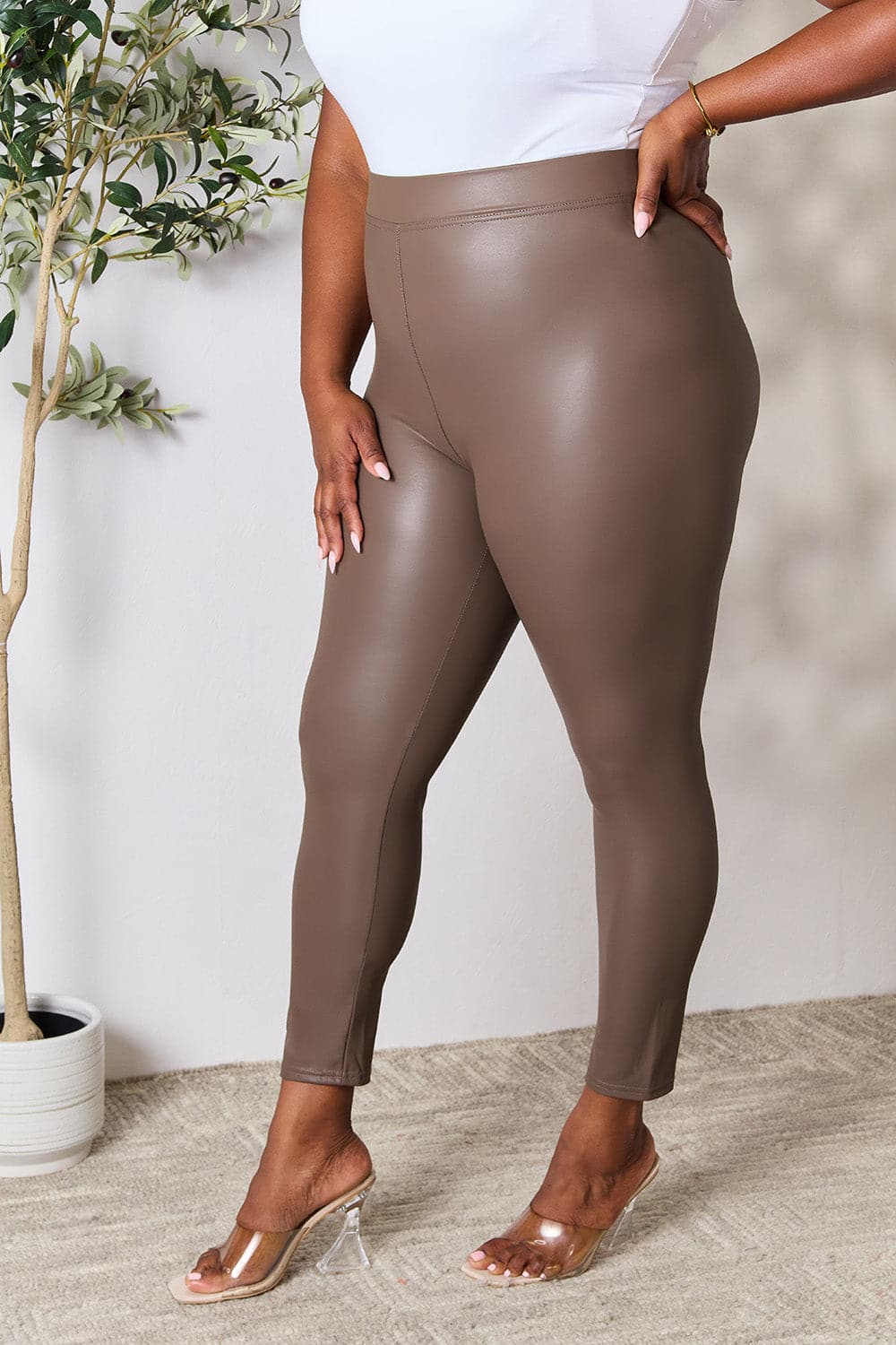 e.Luna Full Size High Waist Skinny Pants.