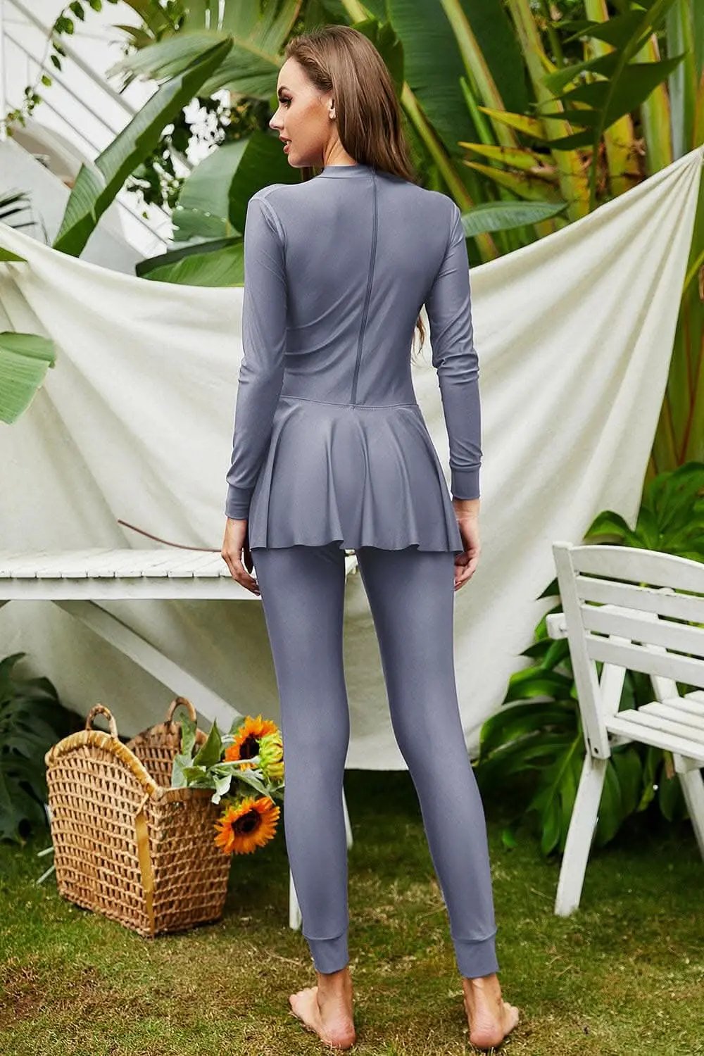 Chic long sleeve one-piece swimsuit - Love Salve 