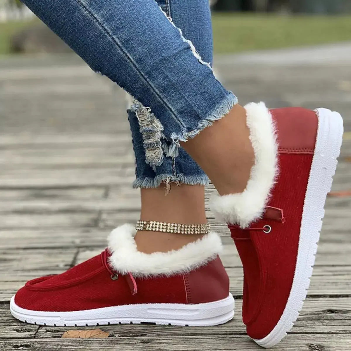 Cozy Plush-Lined Flats Slip-Ons Simply Love