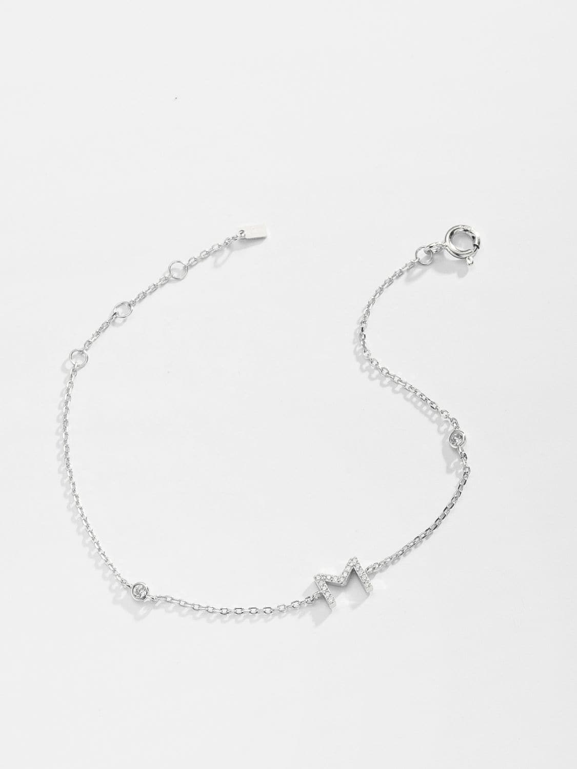 L To P Zircon 925 Sterling Silver Bracelet.