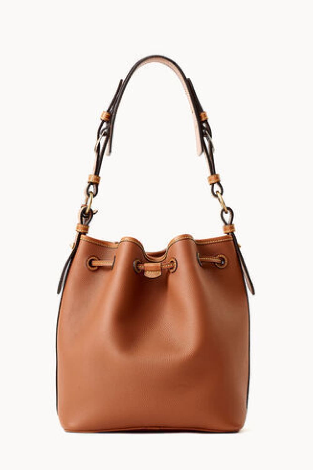 PU Drawstring Bucket Bag.