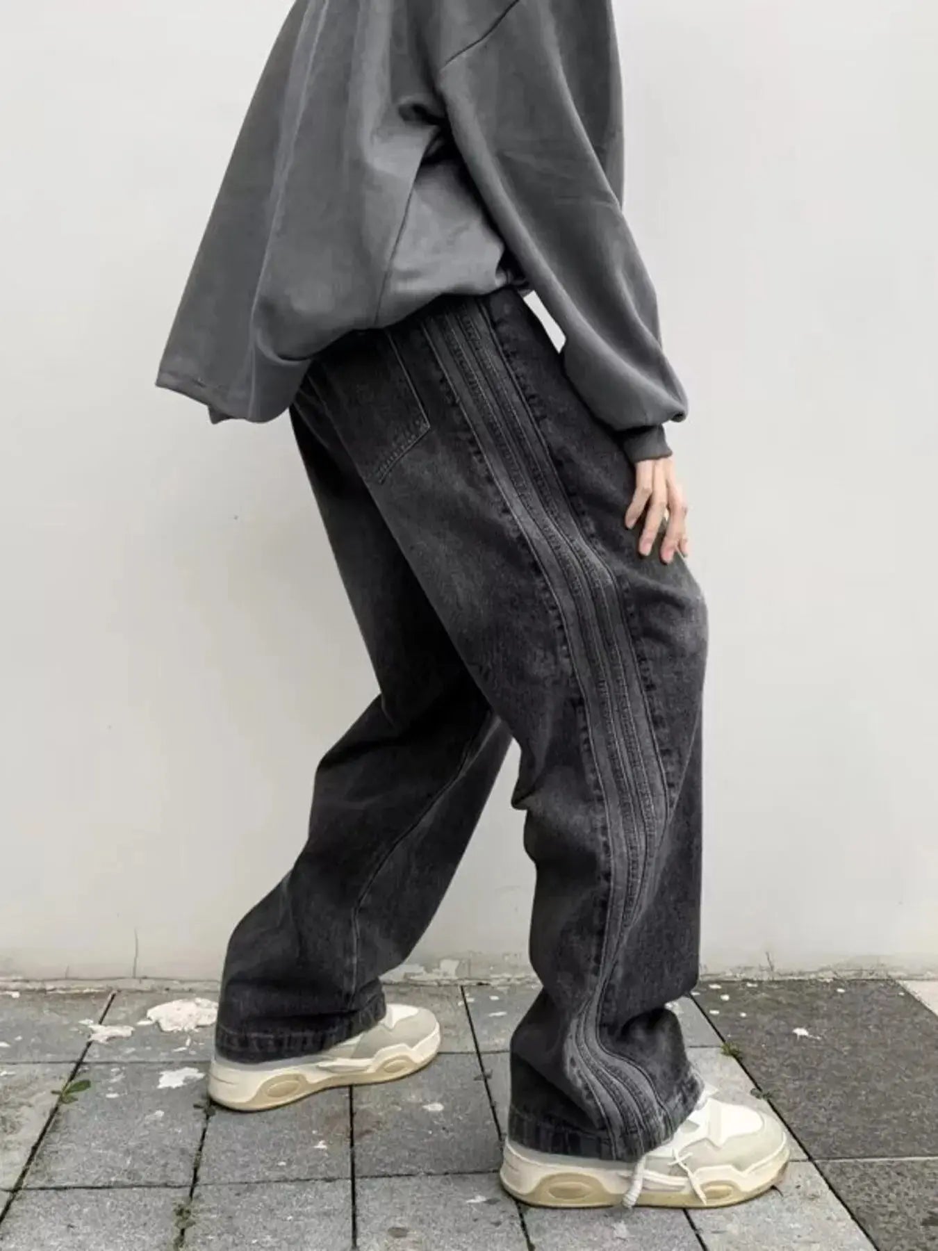 Men's Full Size Vintage Wash Wide Leg Jeans Plus Size Simply Love
