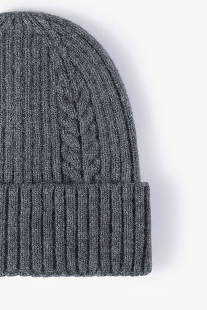 Cable-Knit Cuff Beanie.