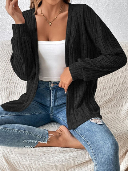 Chic long sleeve cardigan - 100% polyester