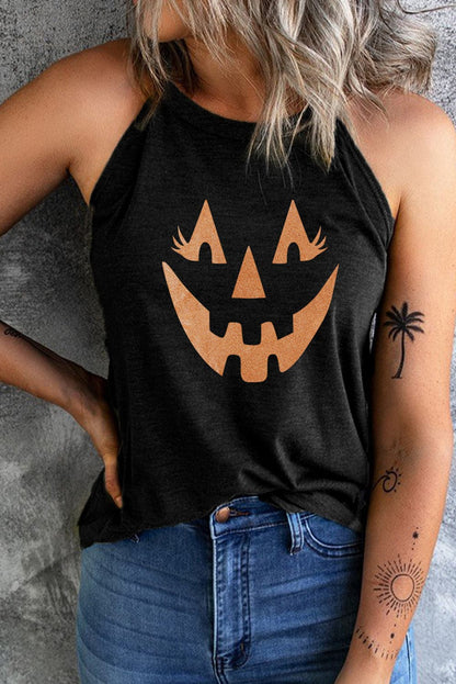 Halloween Graphic Tank Top - Casual Style