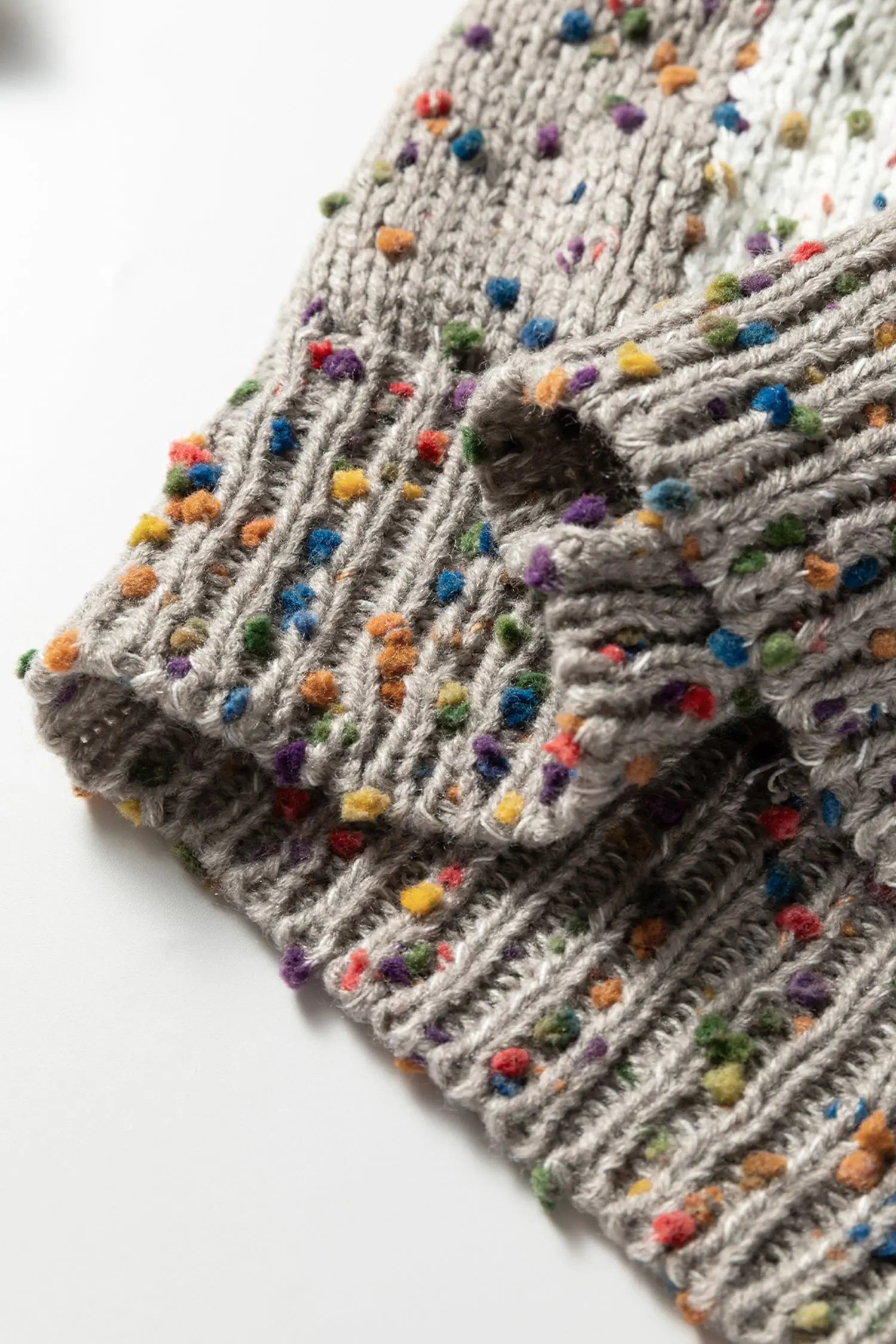 Brown Confetti Dot Checkered Print Open Cardigan with Pockets Dear-Lover Dropshipping