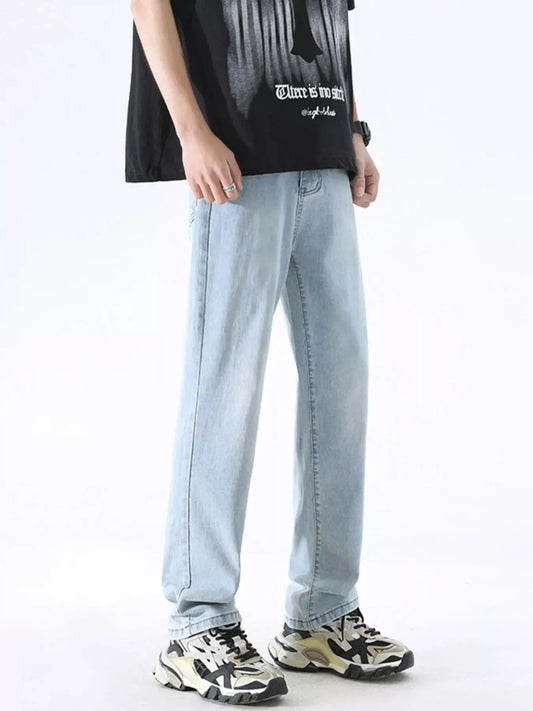 Men's Full Size Wash Wide Leg Jeans Plus Size Simply Love