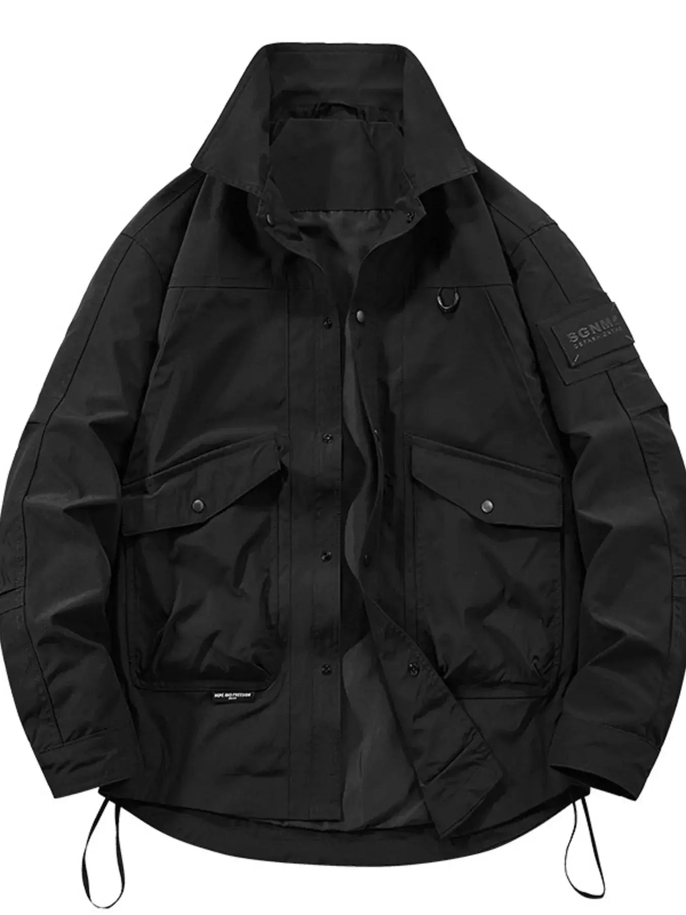 Plus Size Men's Urban Style Cargo Jacket With Oversized Fit In Orange Simply Love