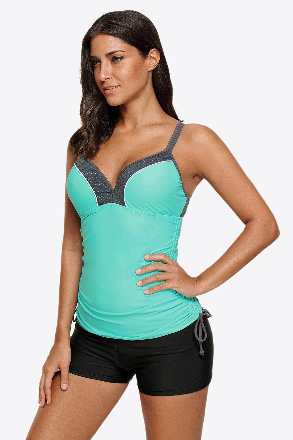 Contrast Sweetheart Neck Swim Cami.