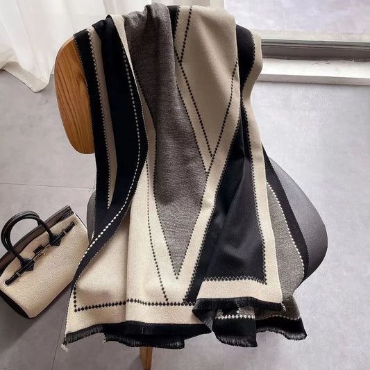 Raw Hem Contrast Scarf Simply Love
