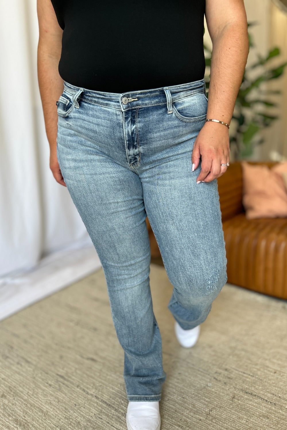 Judy Blue Full Size Medium Rise Bootcut Jeans Coco’s Tee Boutique