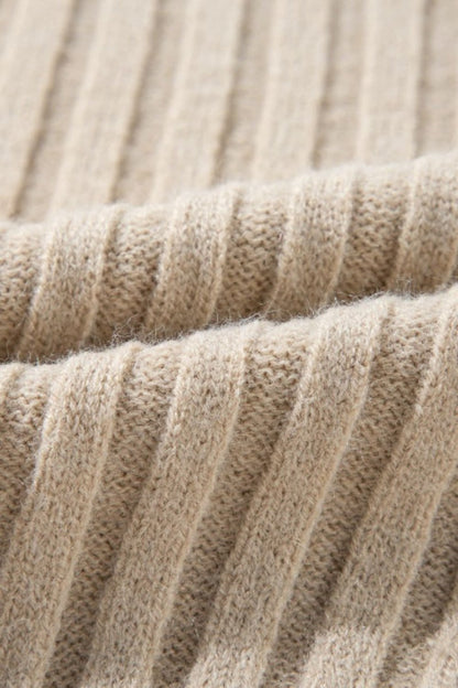 Cable - Knit Color Block Round Neck Sweater - Love Salve