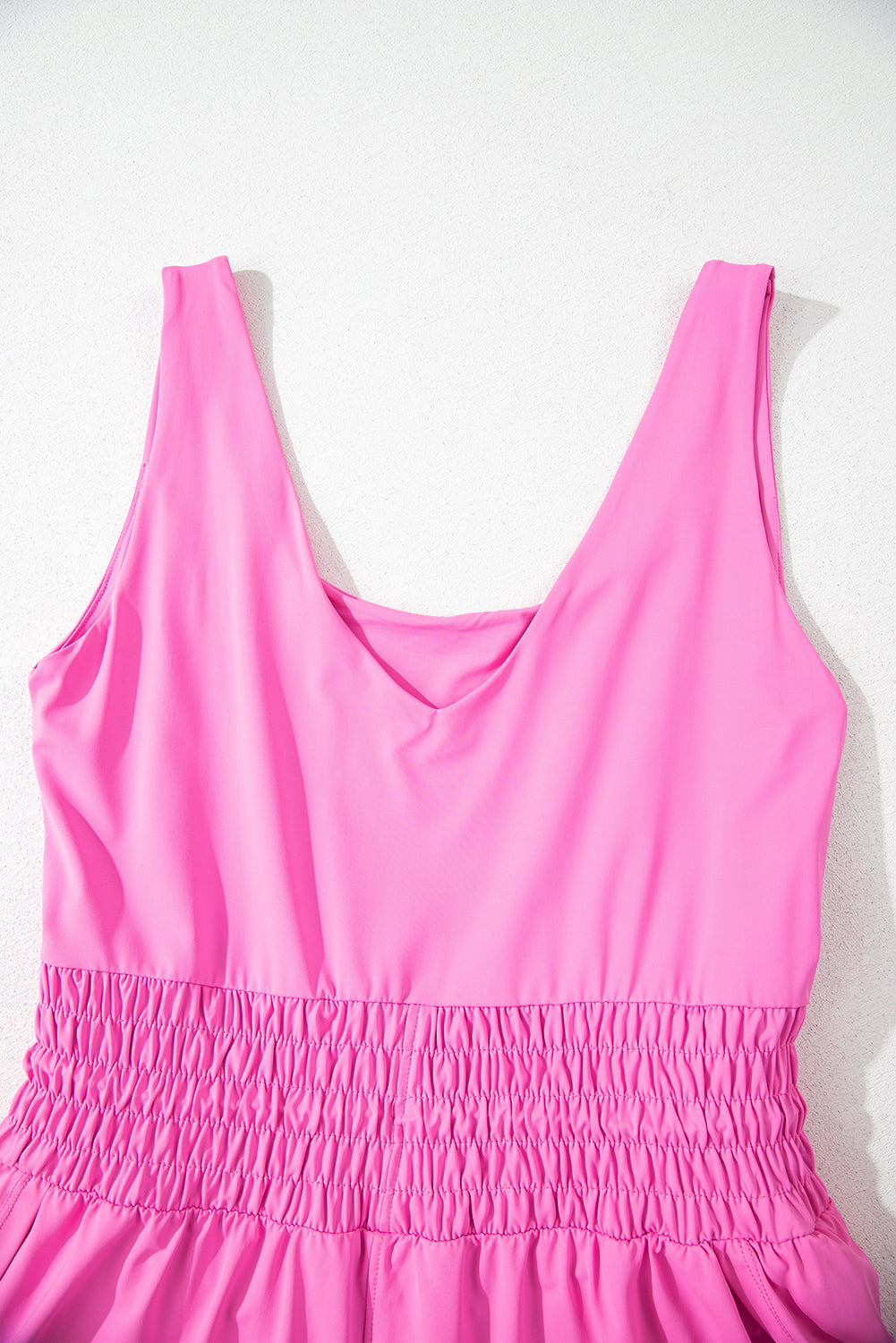 Sachet Pink Plain Sleeveless Loop Drawstring Romper